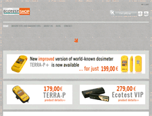 Tablet Screenshot of ecotestshop.com